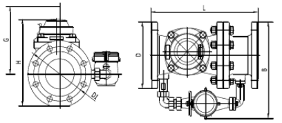 复式水表外形尺寸图